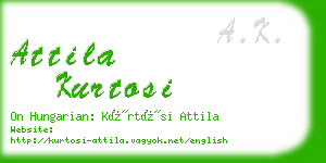 attila kurtosi business card